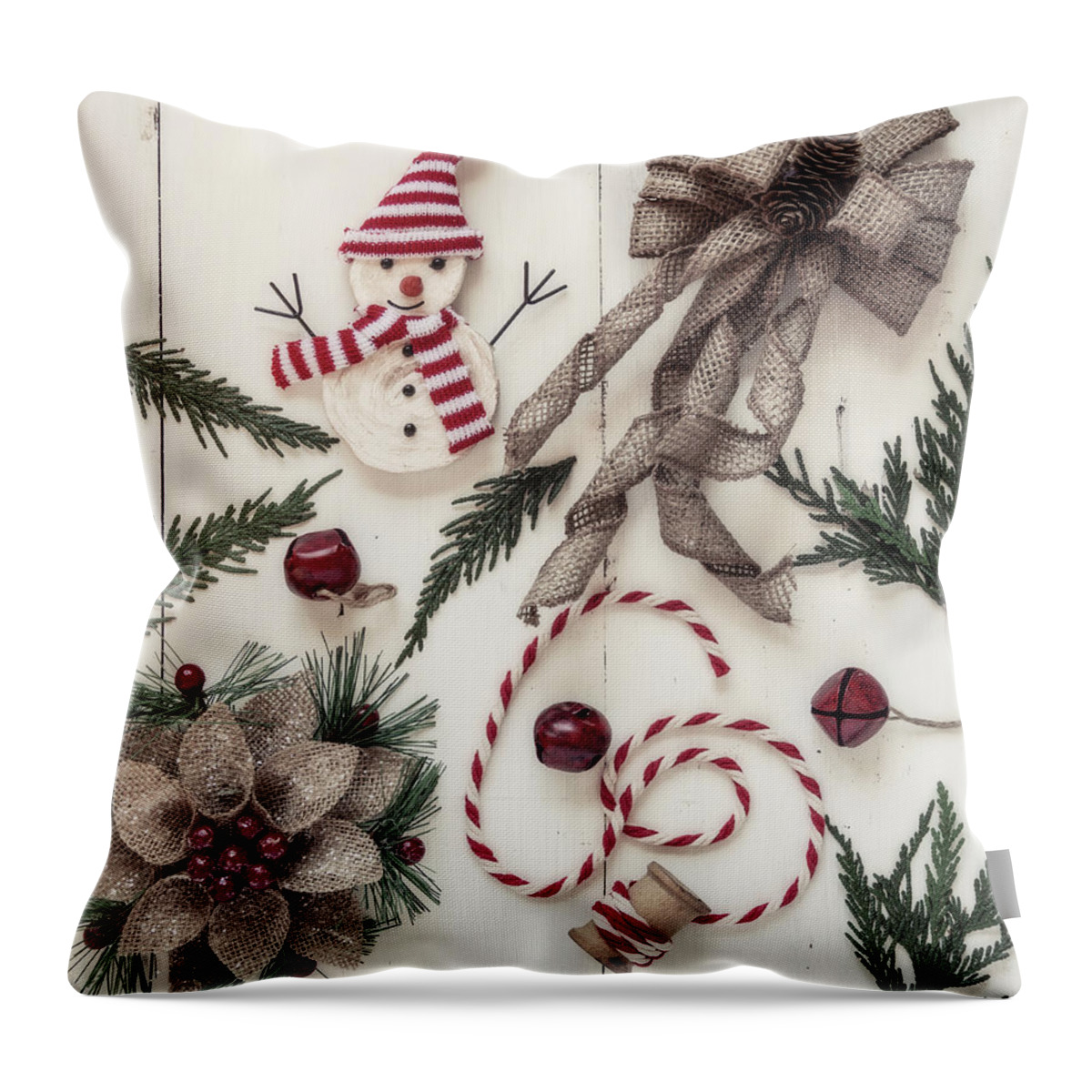 Christmas Throw Pillow featuring the photograph Holly Jolly by Kim Hojnacki
