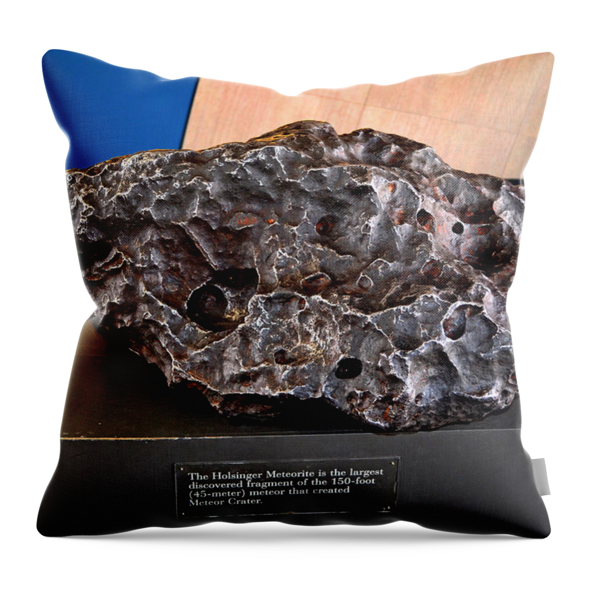 Holsinger Throw Pillow featuring the photograph Holsinger Meteorite 001 by George Bostian