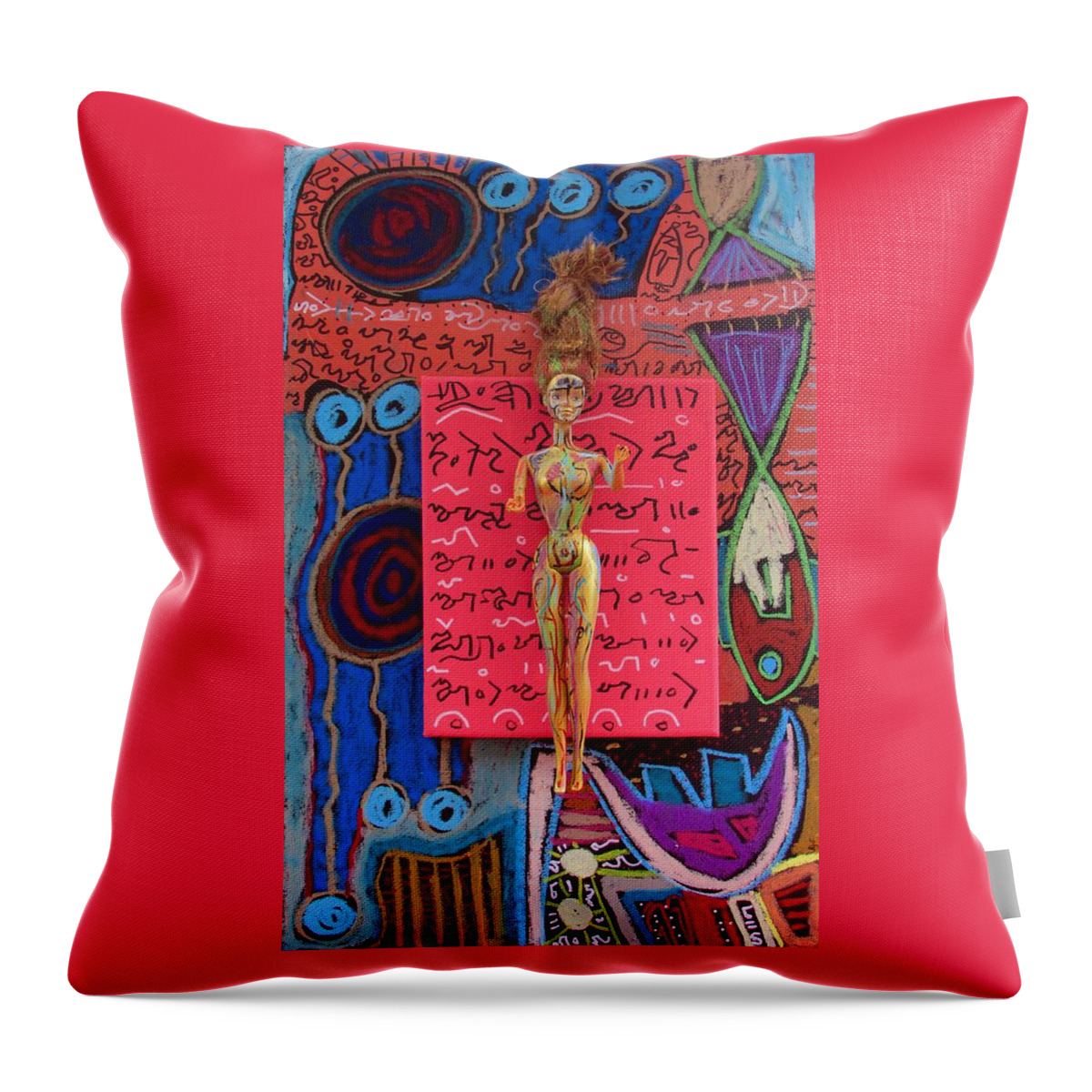 Herbal Tincture Throw Pillow featuring the painting Holy Basil Herbal Tincture by Clarity Artists