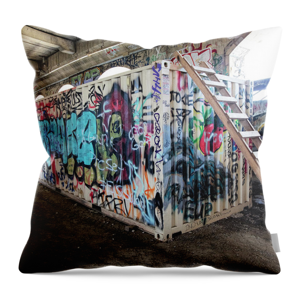 Subway Throw Pillow featuring the photograph Home in a Subway by Deborah Penland