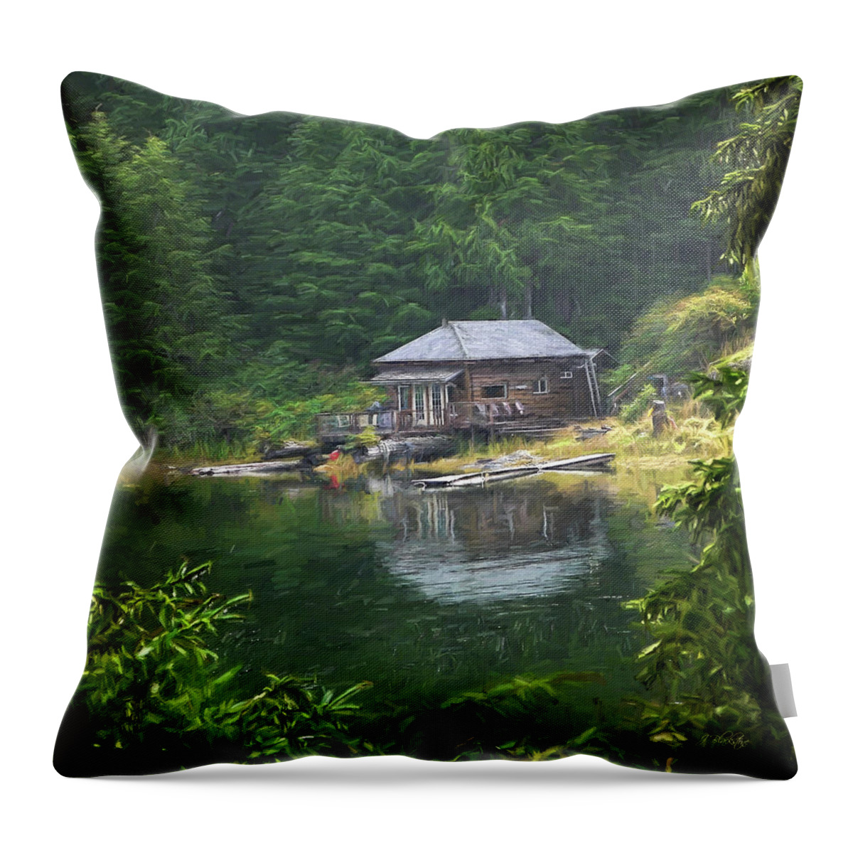 Home Is Where Throw Pillow featuring the painting Home Is Where by Jordan Blackstone