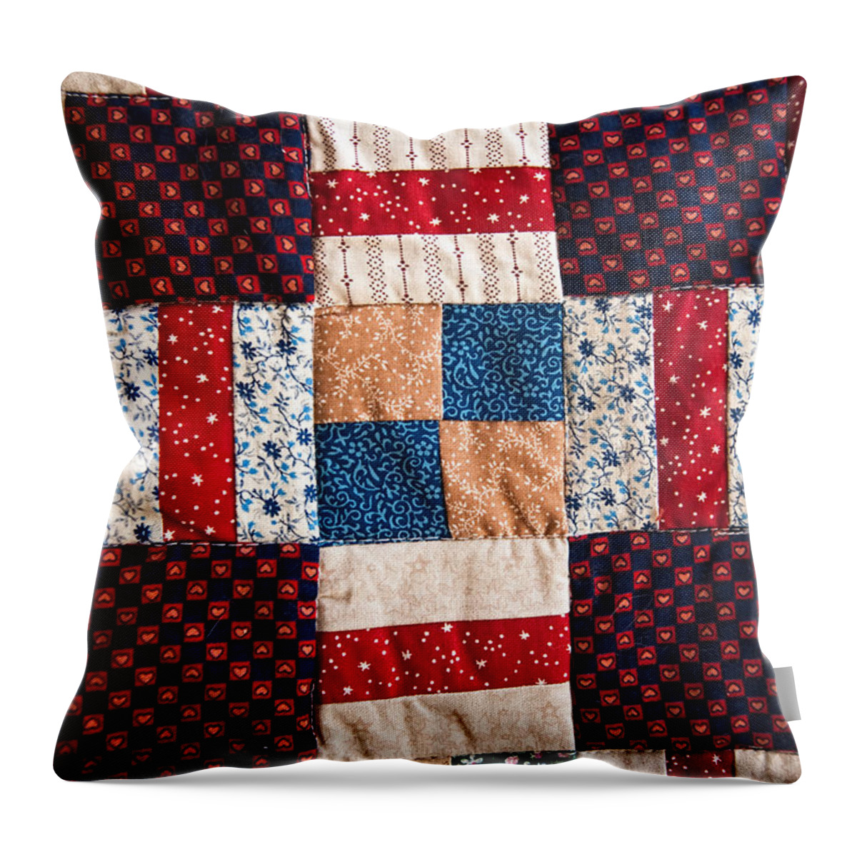 Quilt Throw Pillow featuring the photograph Homemade Quilt by Christopher Holmes