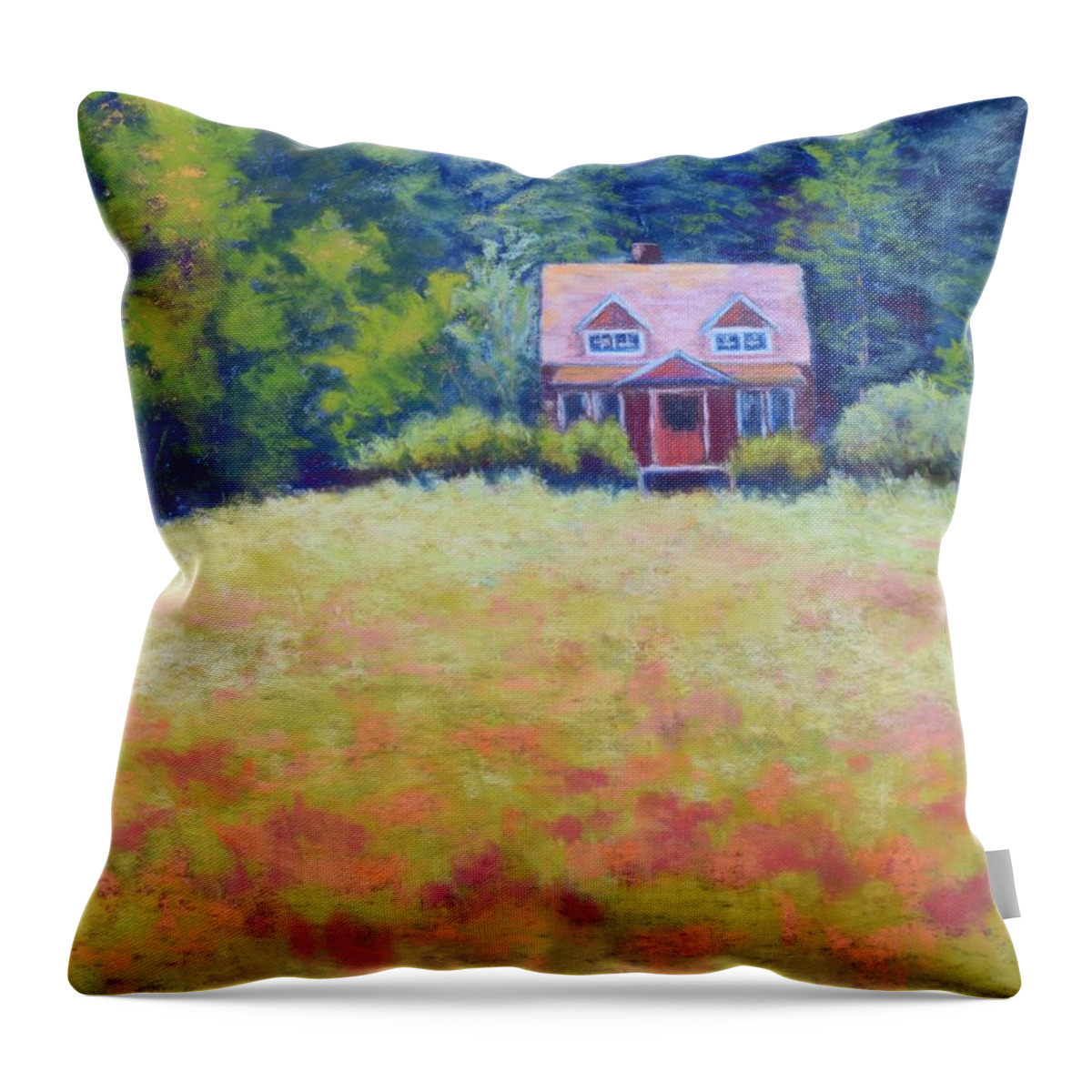Homestead Throw Pillow featuring the painting Homestead by Nancy Jolley