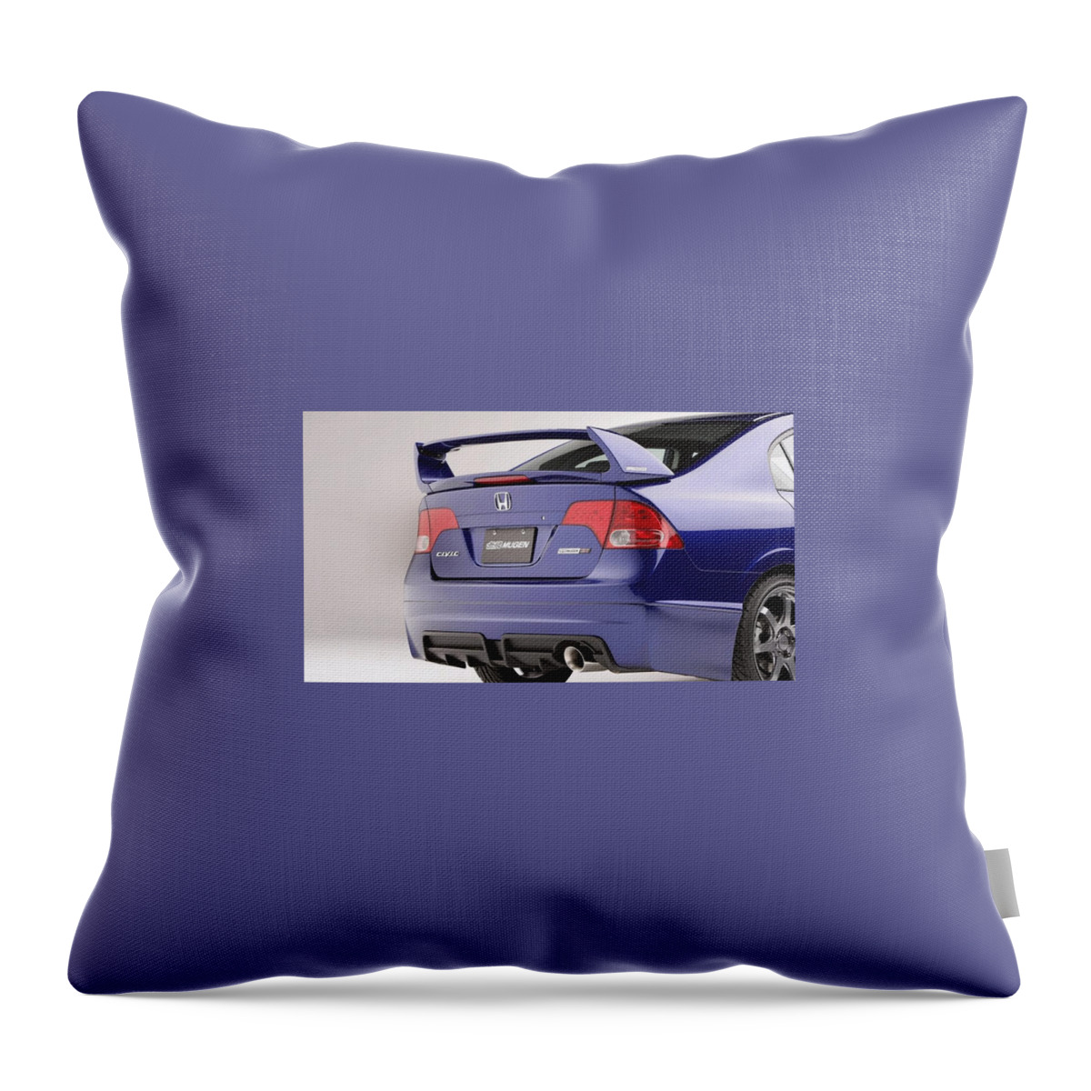 Honda Civic Si Mugen Throw Pillow featuring the digital art Honda Civic Si Mugen by Maye Loeser
