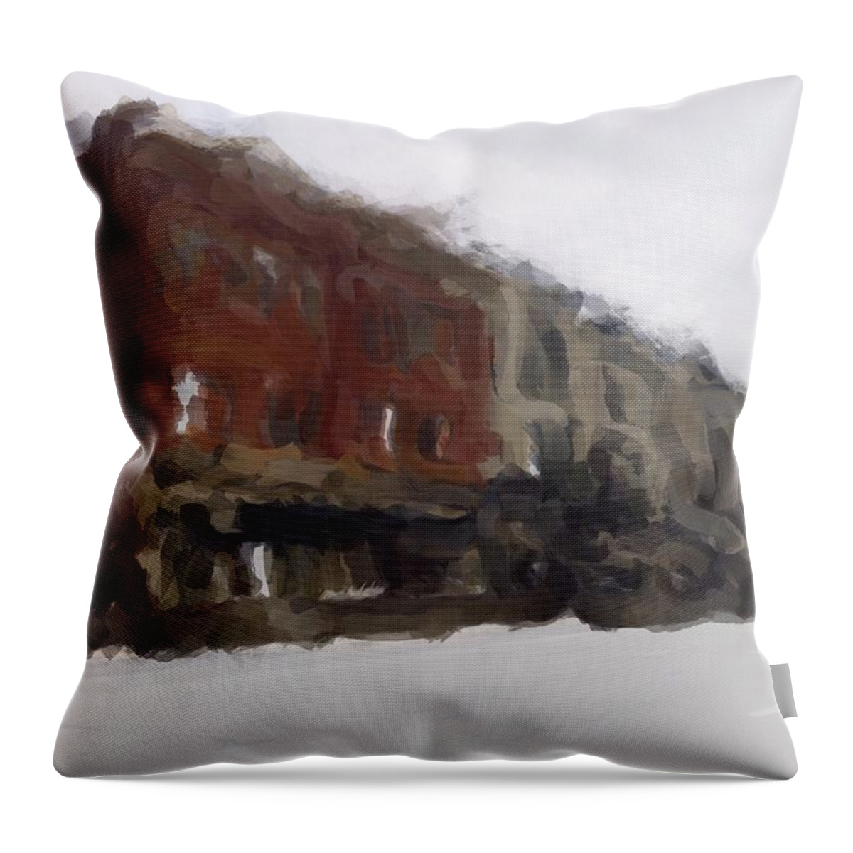 Adobe Throw Pillow featuring the photograph Honesdale, PA by Annie Walczyk
