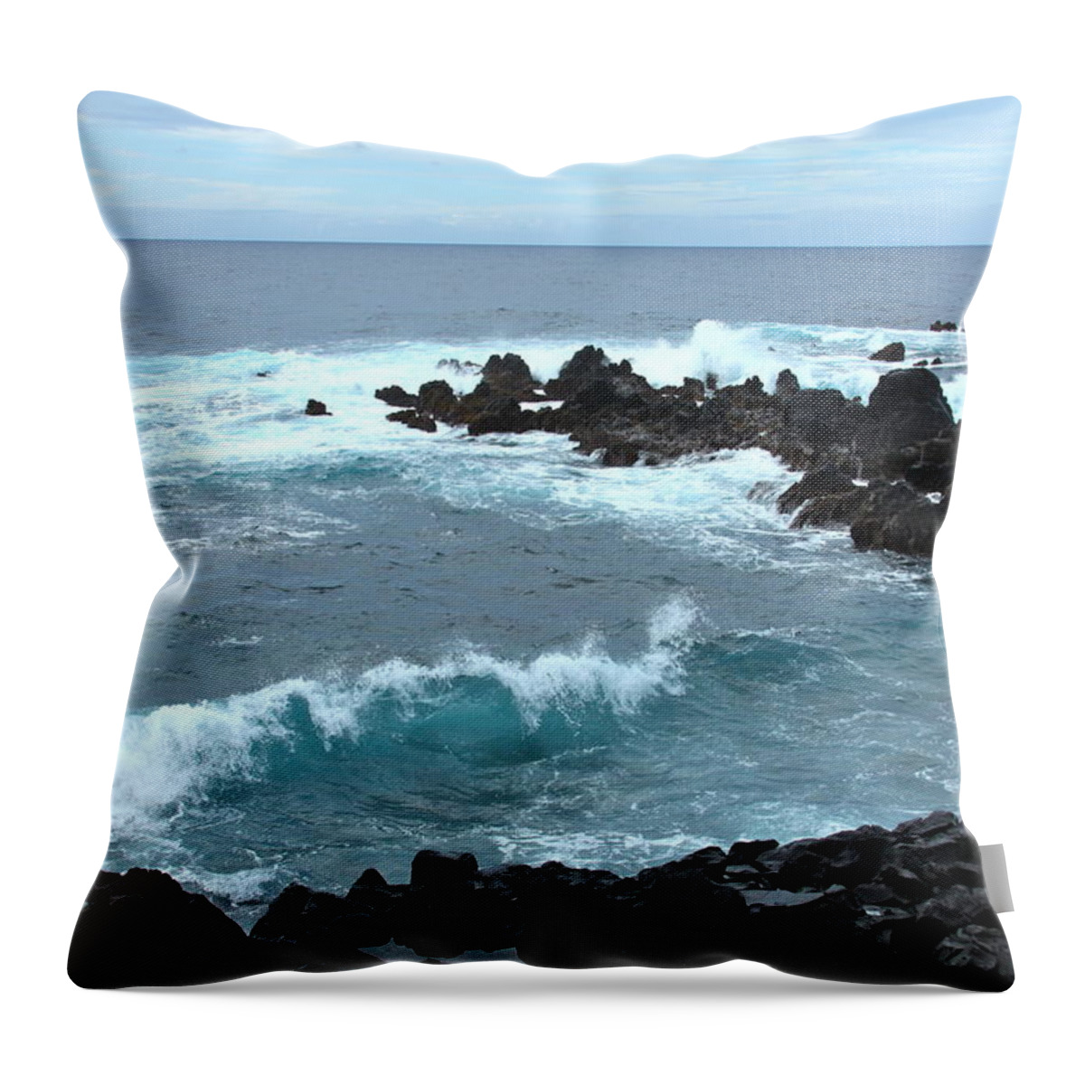 Tropical Throw Pillow featuring the photograph Honolulunui Bay Maui by Karon Melillo DeVega