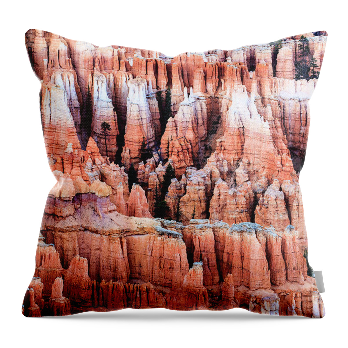 Bryce Canyon National Park Throw Pillow featuring the photograph Hoodoos at Bryce Canyon Utah by Ben Graham