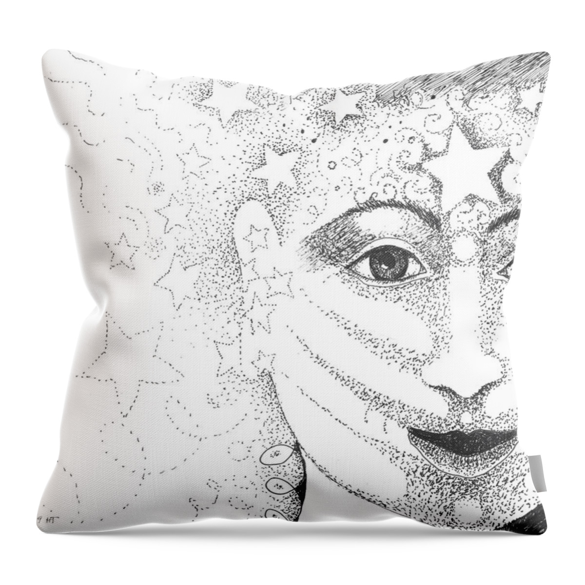 Hope Throw Pillow featuring the drawing Hope and Rebirth by Helena Tiainen