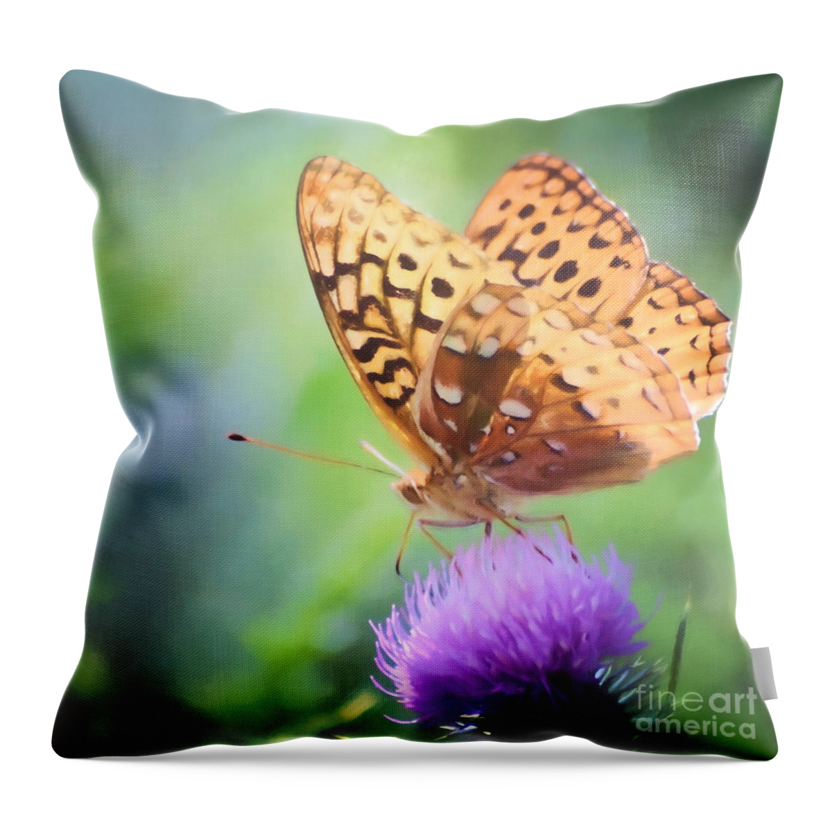 Butterfly Throw Pillow featuring the photograph Hope Is .... by Kerri Farley