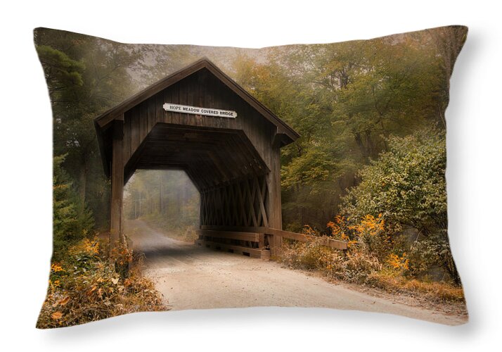 Bridge Throw Pillow featuring the photograph Hope Meadow by Robin-Lee Vieira