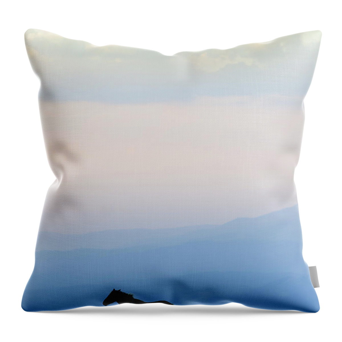 Horse Throw Pillow featuring the photograph Horse - Rila Mountains by Steve Somerville