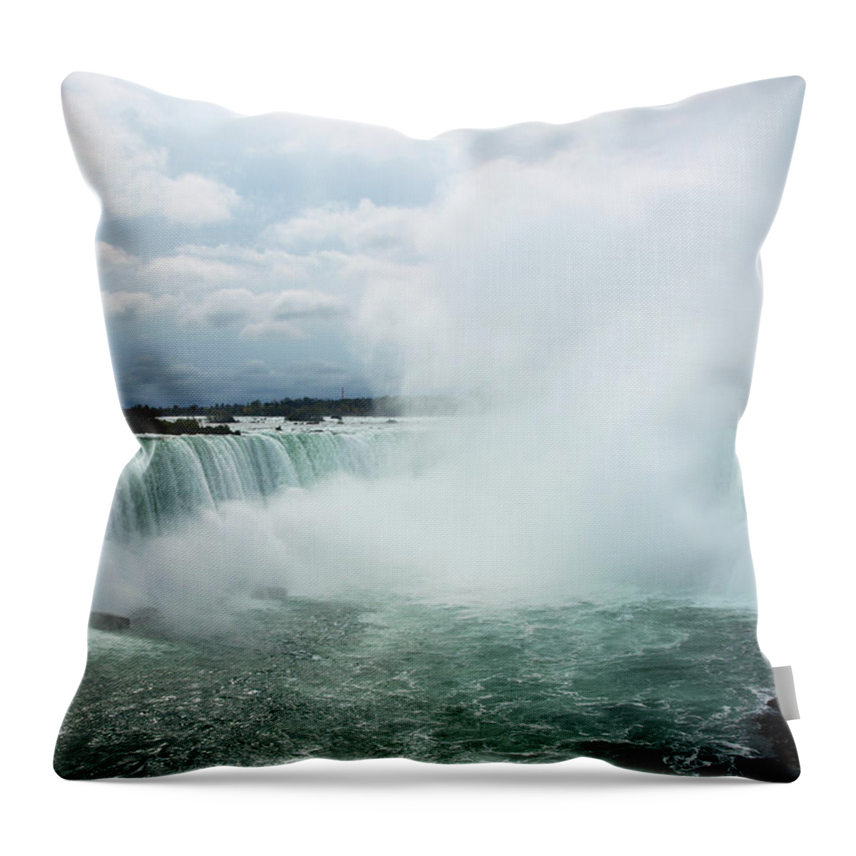 Niagara Falls Throw Pillow featuring the photograph Horseshoe Falls by Mary Capriole