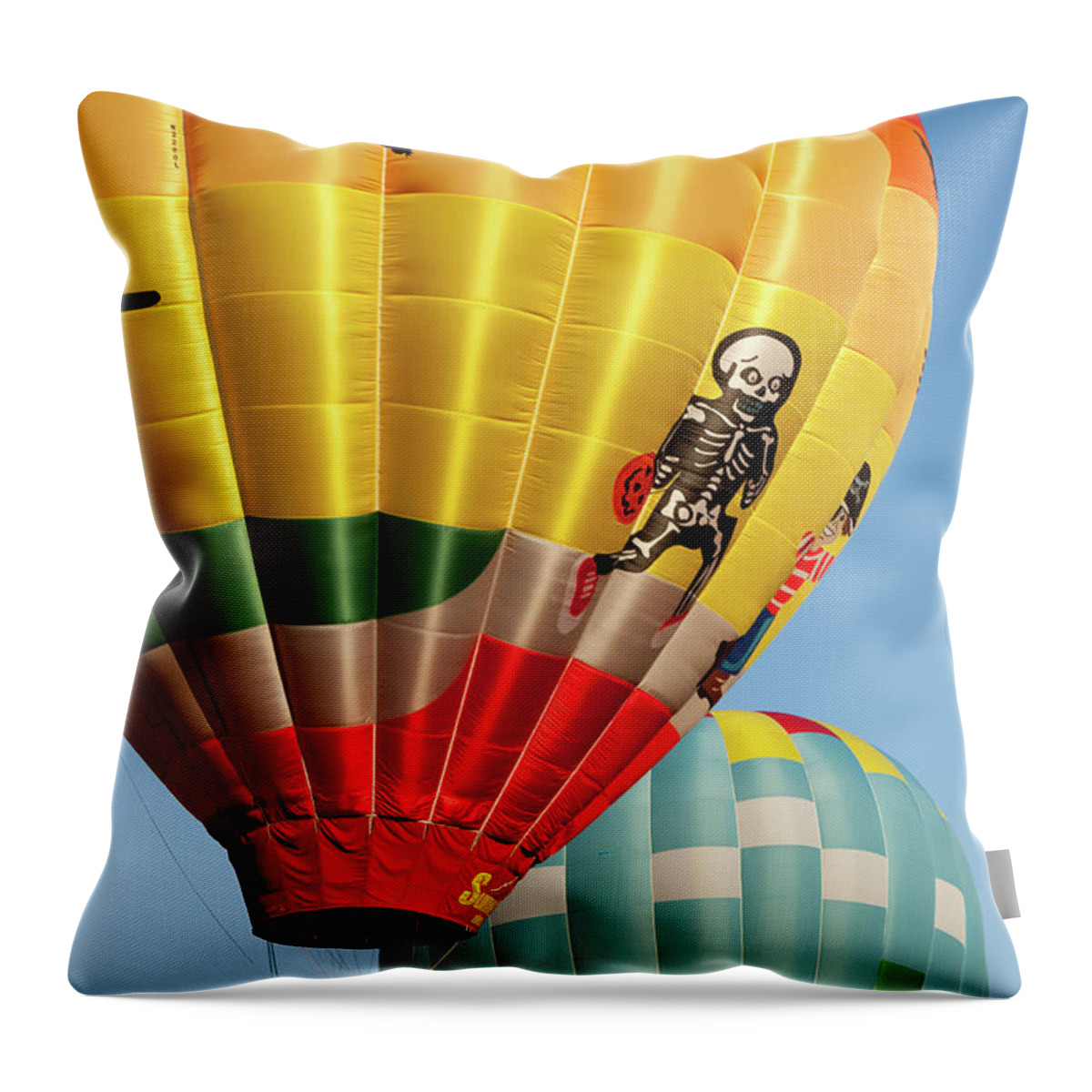 Hot Air Balloon Throw Pillow featuring the photograph Hot Air Balloons #5 by Rich S