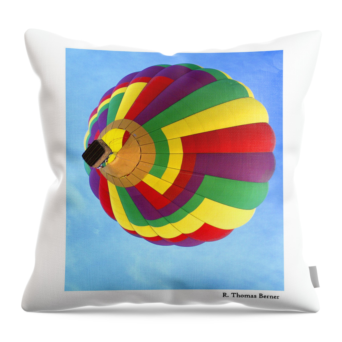 Balloons Throw Pillow featuring the photograph Hot Air by R Thomas Berner