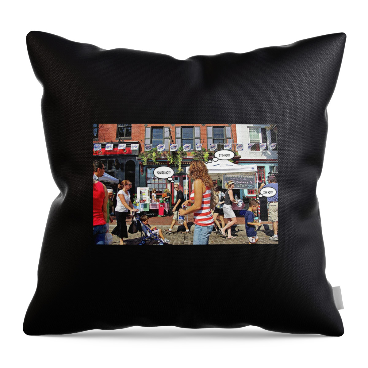 2d Throw Pillow featuring the photograph Hot by Brian Wallace