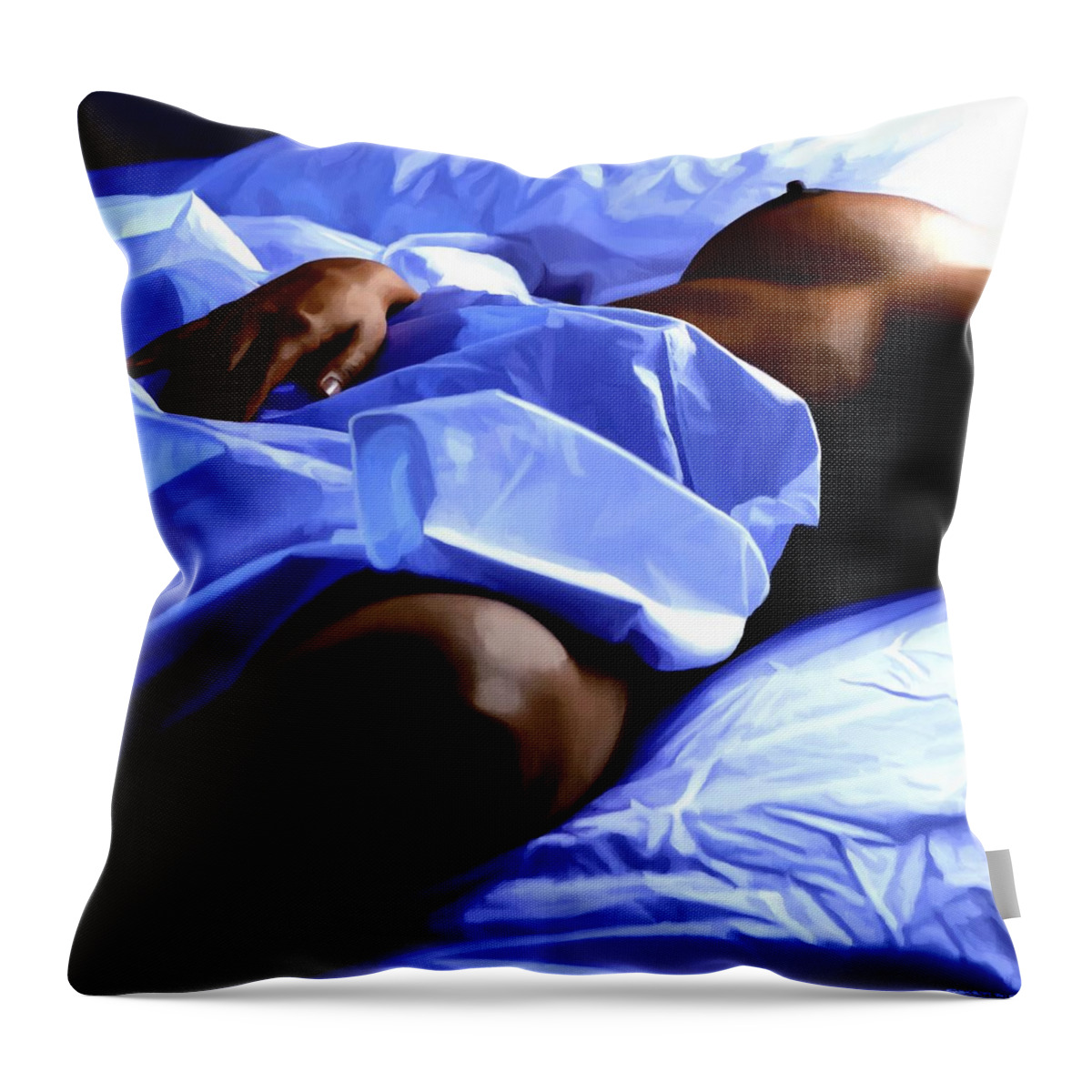 Hot Dreams Throw Pillow featuring the mixed media Hot Dreams #1 by Gabriel T Toro