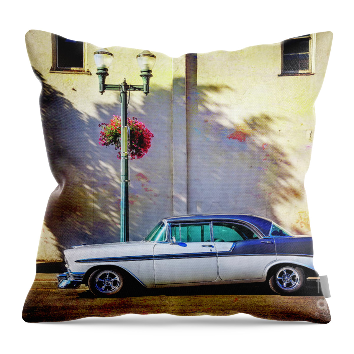 Tranquility Throw Pillow featuring the photograph Hot Rod Bel-Air by Craig J Satterlee