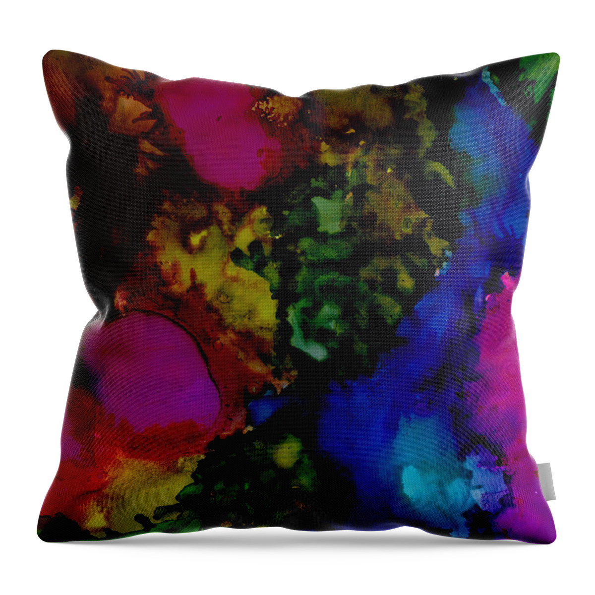 Tropical Throw Pillow featuring the painting Hot Spots by Angela Treat Lyon