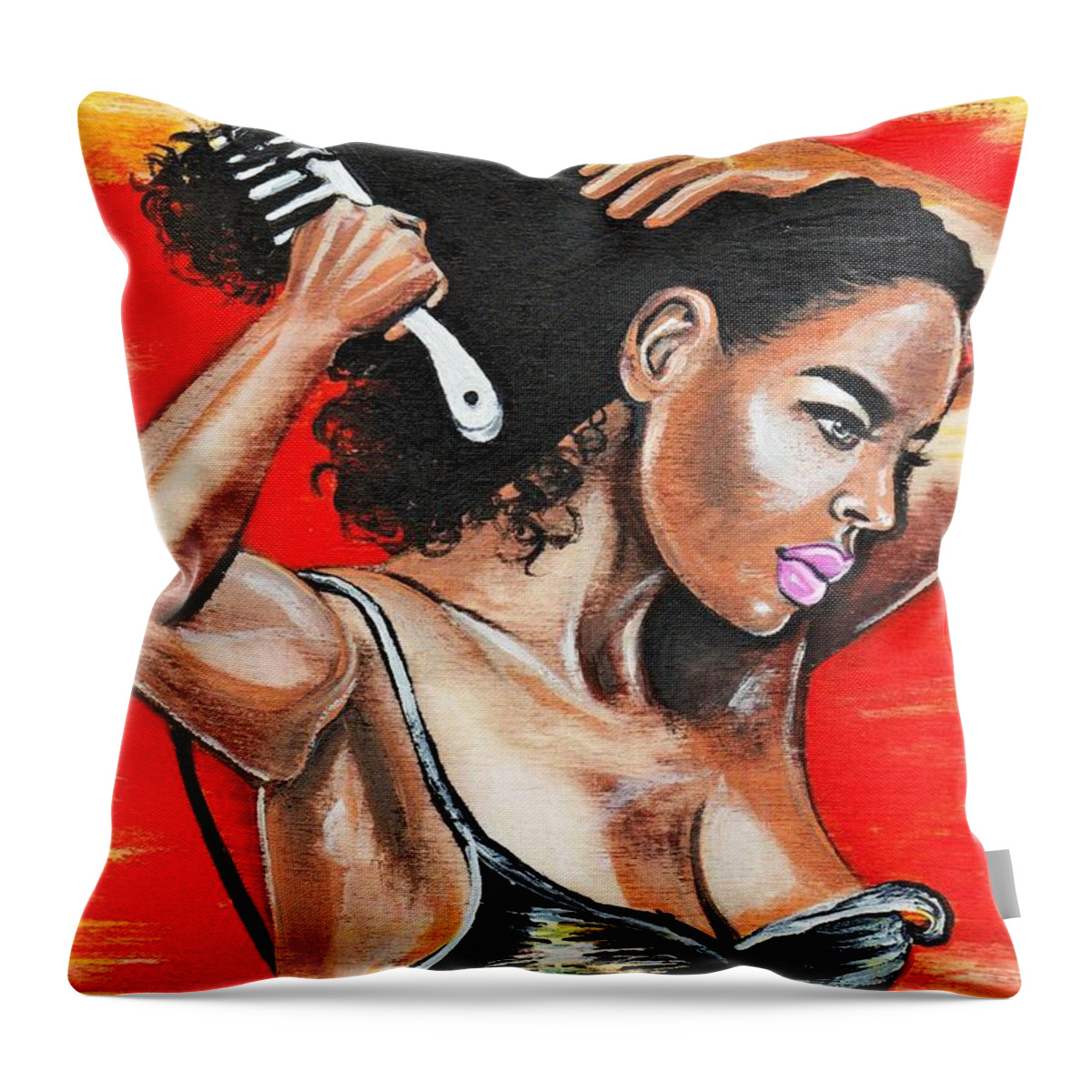 Myhaircrush Throw Pillow featuring the photograph Hot Summer Daze by Artist RiA