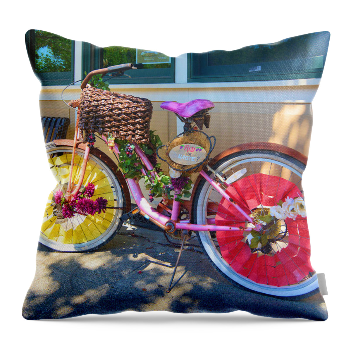 Bicycle Throw Pillow featuring the photograph Hot Wheels by Josephine Buschman