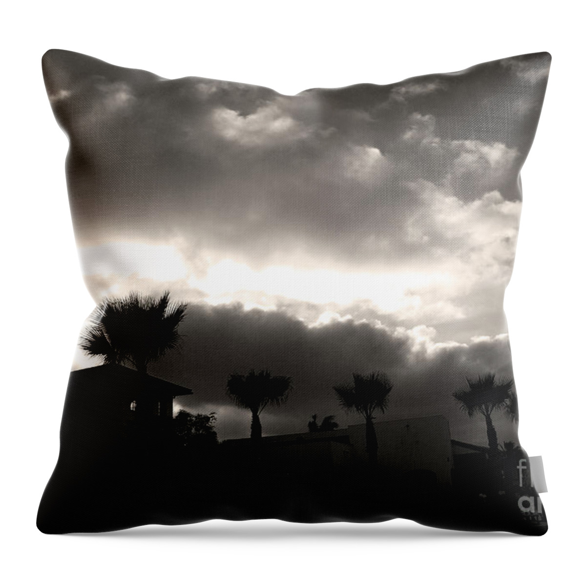 Hotel Throw Pillow featuring the photograph Hotel California by Linda Shafer