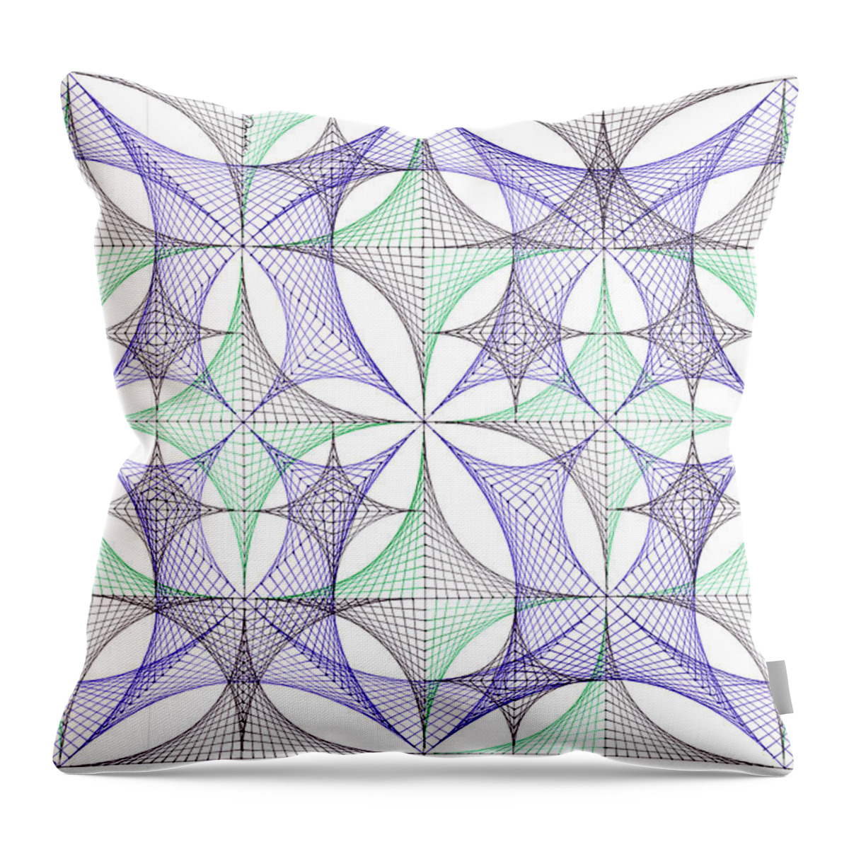 Geometry Throw Pillow featuring the drawing Hour Glass by Bev Donohoe
