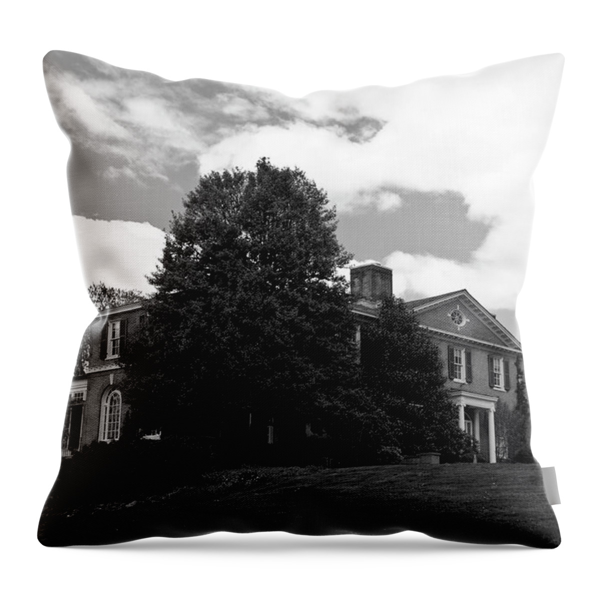 Landscape Throw Pillow featuring the photograph House on the hill by Jose Rojas