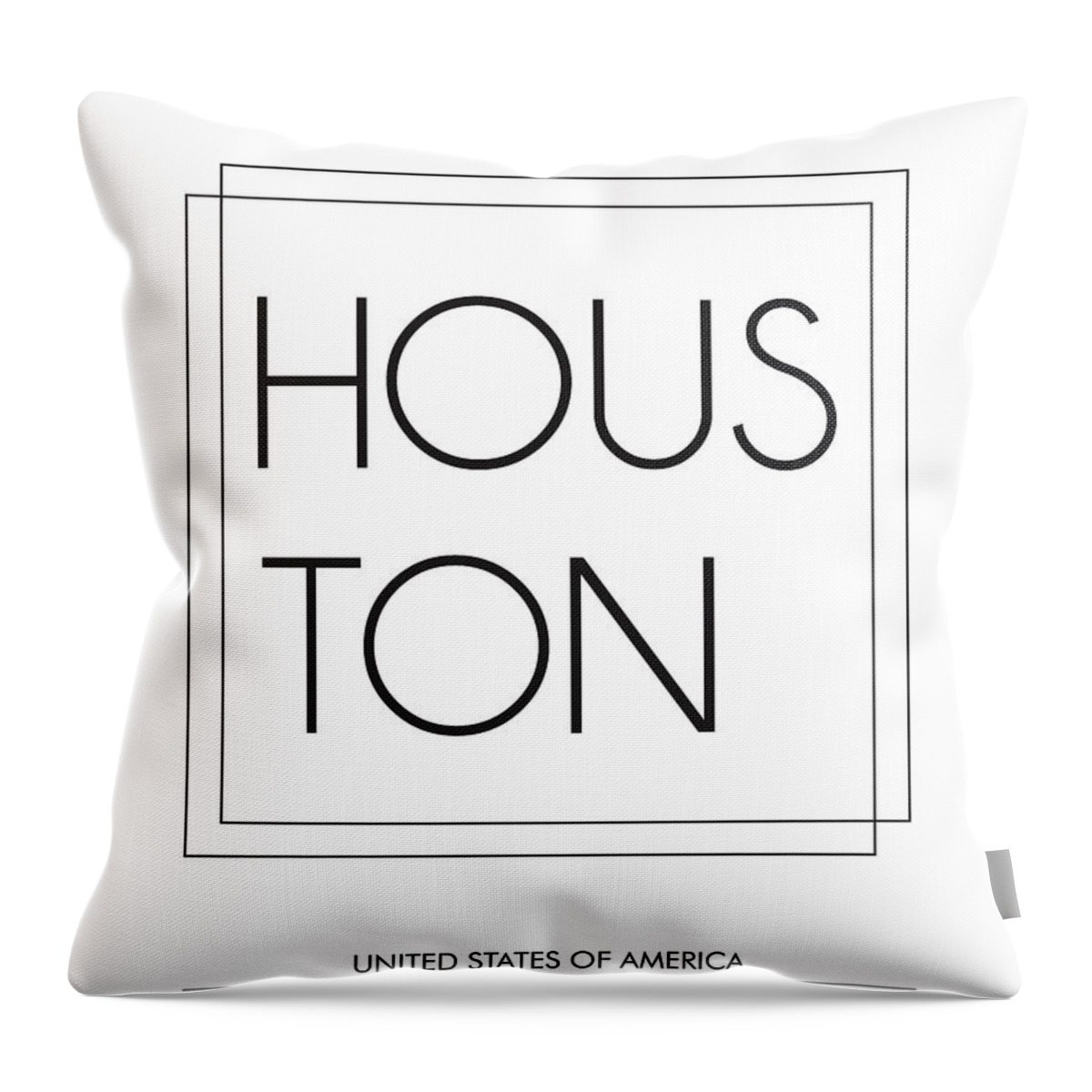 Houston Throw Pillow featuring the mixed media Houston, United States Of America - City Name Typography - Minimalist City Posters #1 by Studio Grafiikka