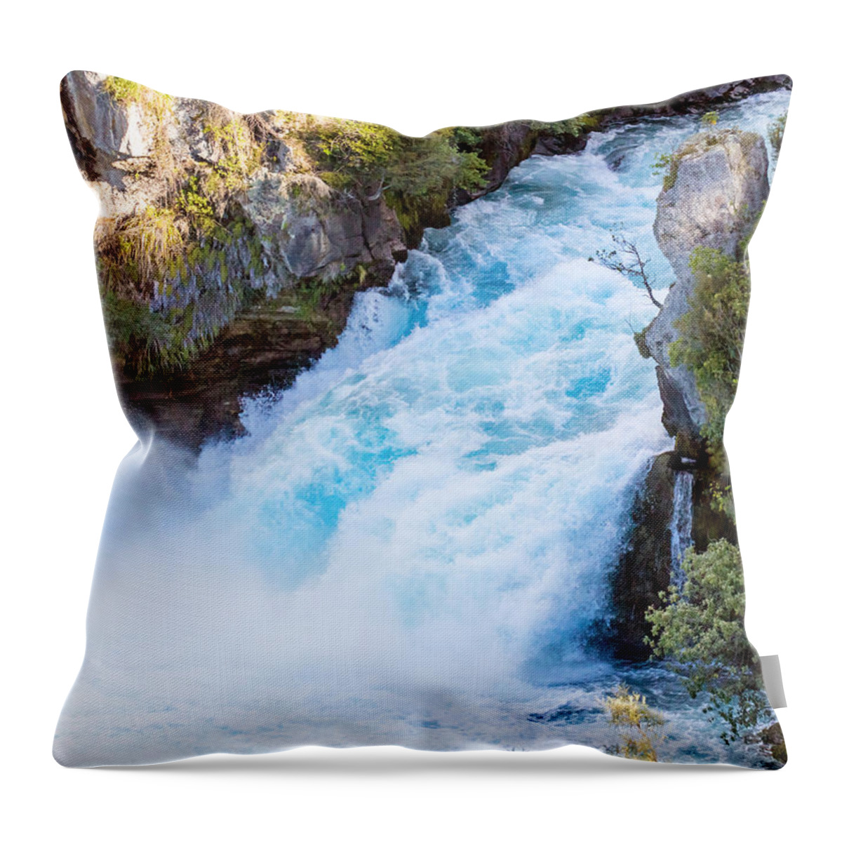 Huka Throw Pillow featuring the photograph Huka Falls by Nicholas Blackwell