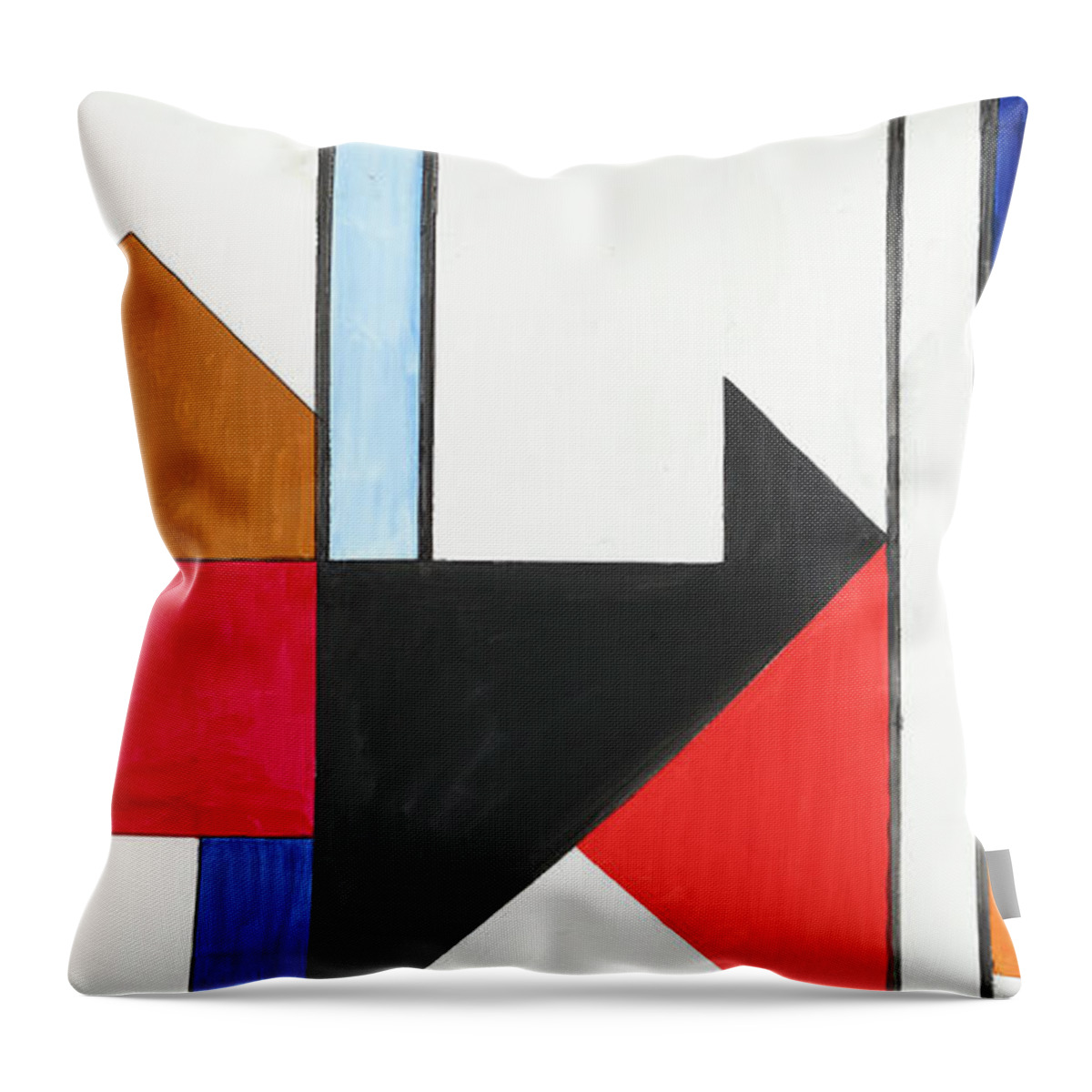 Abstract Throw Pillow featuring the painting Humanity - Part I by Willy Wiedmann