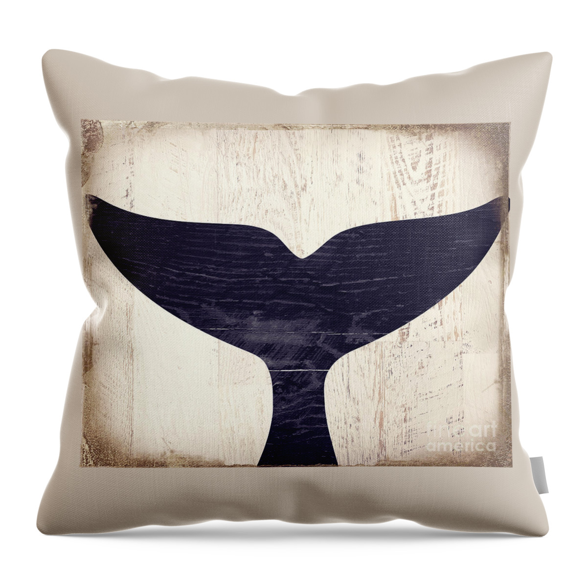 Humpback Throw Pillow featuring the painting Humpback I by Mindy Sommers