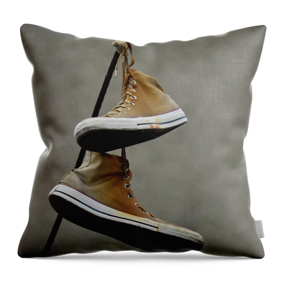 Shoes Throw Pillow featuring the photograph Hung on old ways by J C