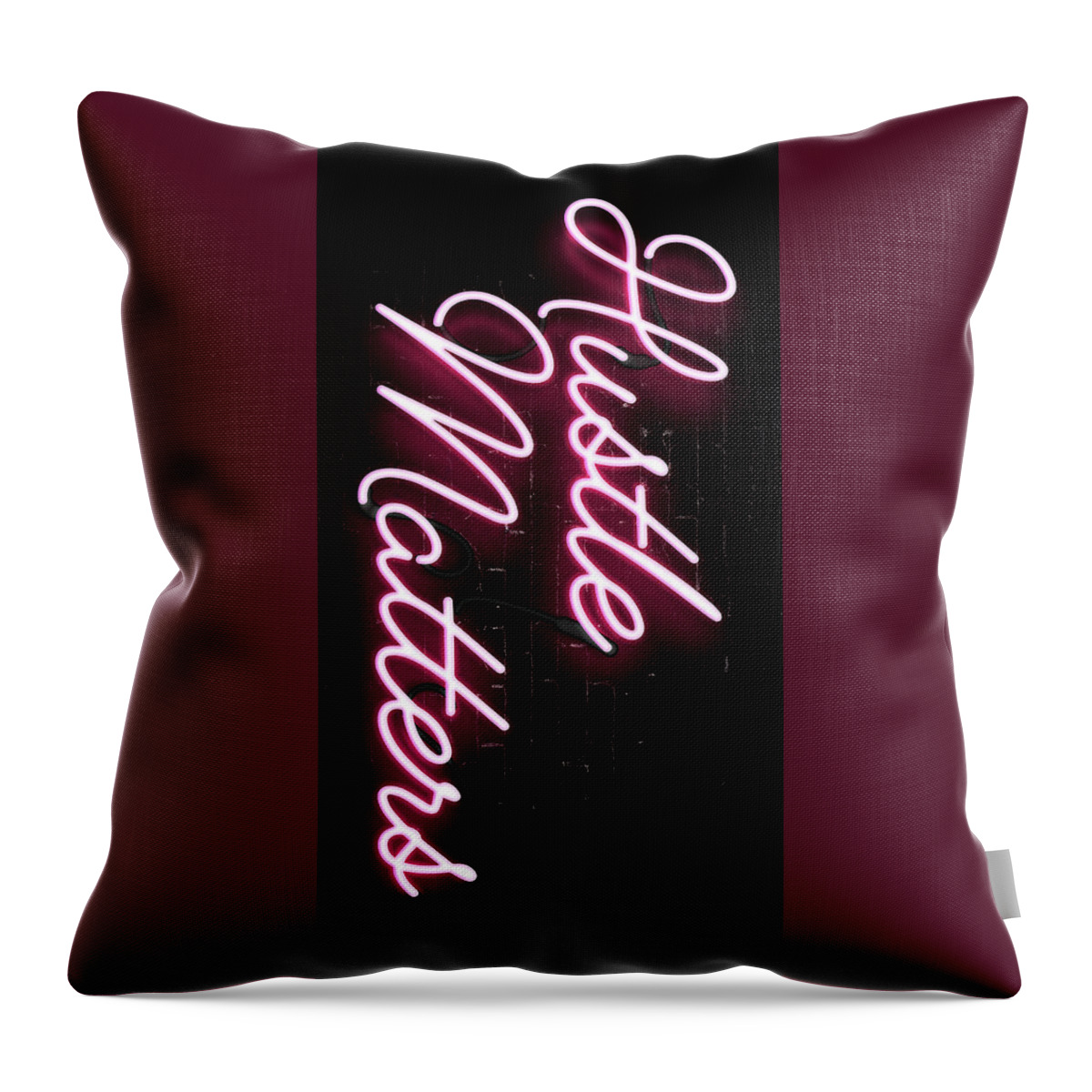 Hustle Throw Pillow featuring the digital art Hustle Matters by Canvas Cultures