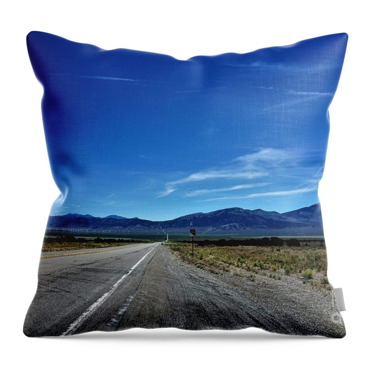 Nevada Throw Pillow featuring the photograph HWY 50, Nevada by Merle Grenz