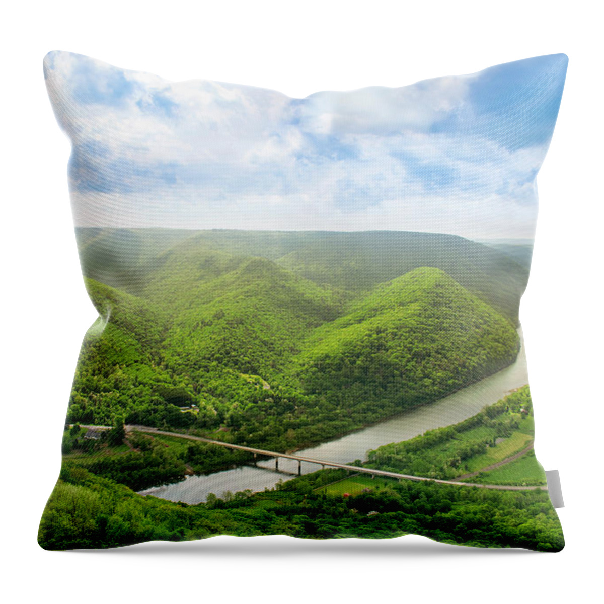 Hyner View State Park Throw Pillow featuring the photograph Hyner View State Park by Christina Rollo