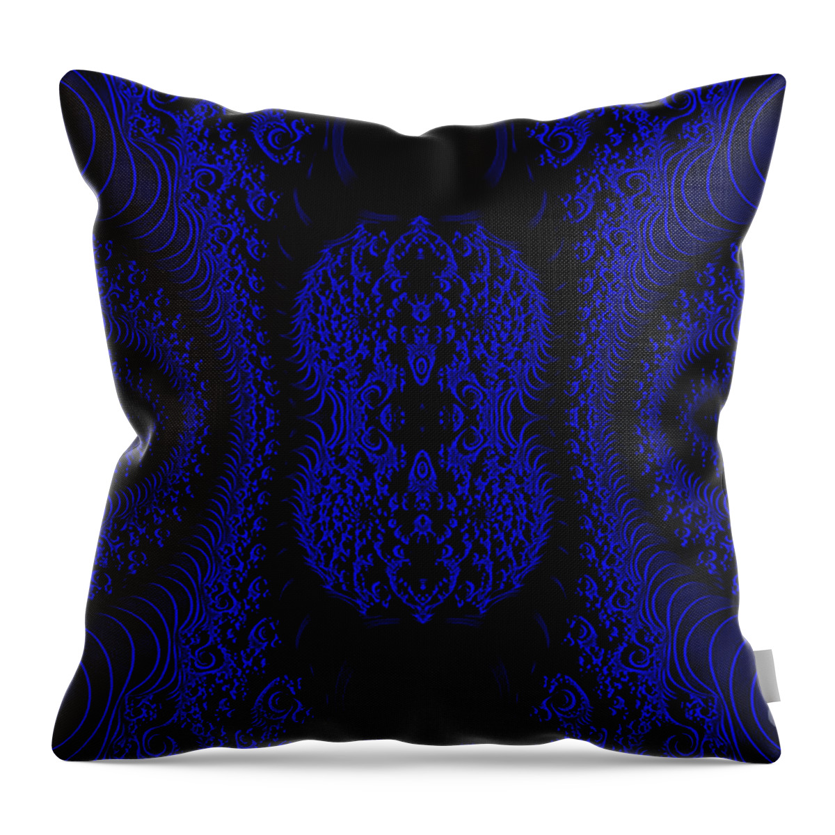 Clay Throw Pillow featuring the digital art Hyper Tidal Blue by Clayton Bruster