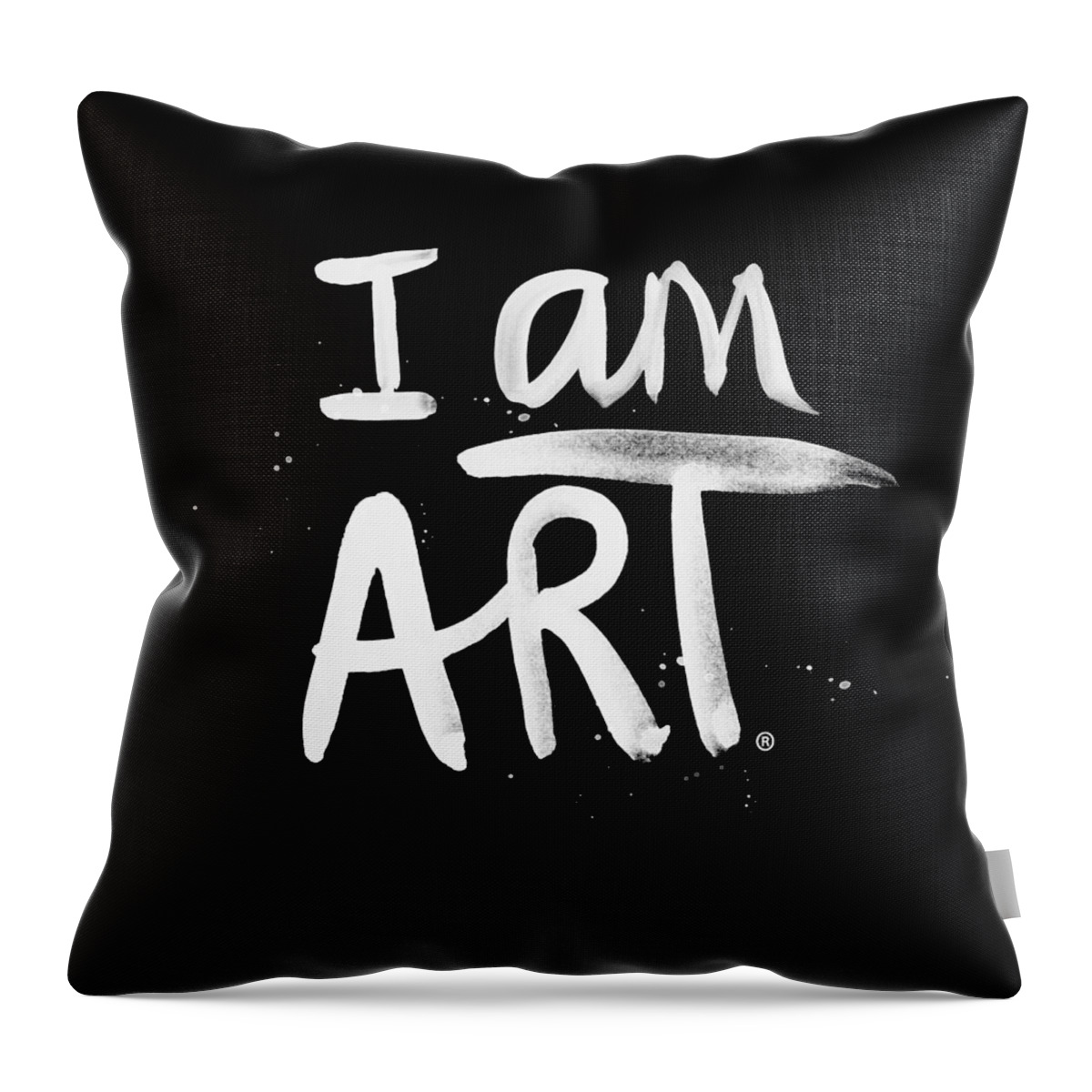 I Am Art Throw Pillow featuring the mixed media I Am Art- Painted by Linda Woods