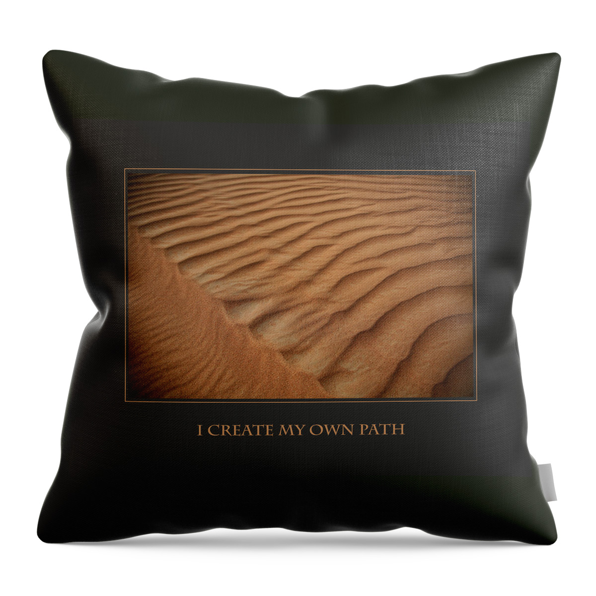 Motivational Throw Pillow featuring the photograph I Create My Own Path by Donna Corless