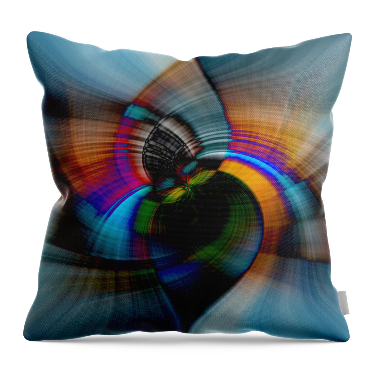 Abstract Throw Pillow featuring the photograph I Got the Blues by Cathy Donohoue