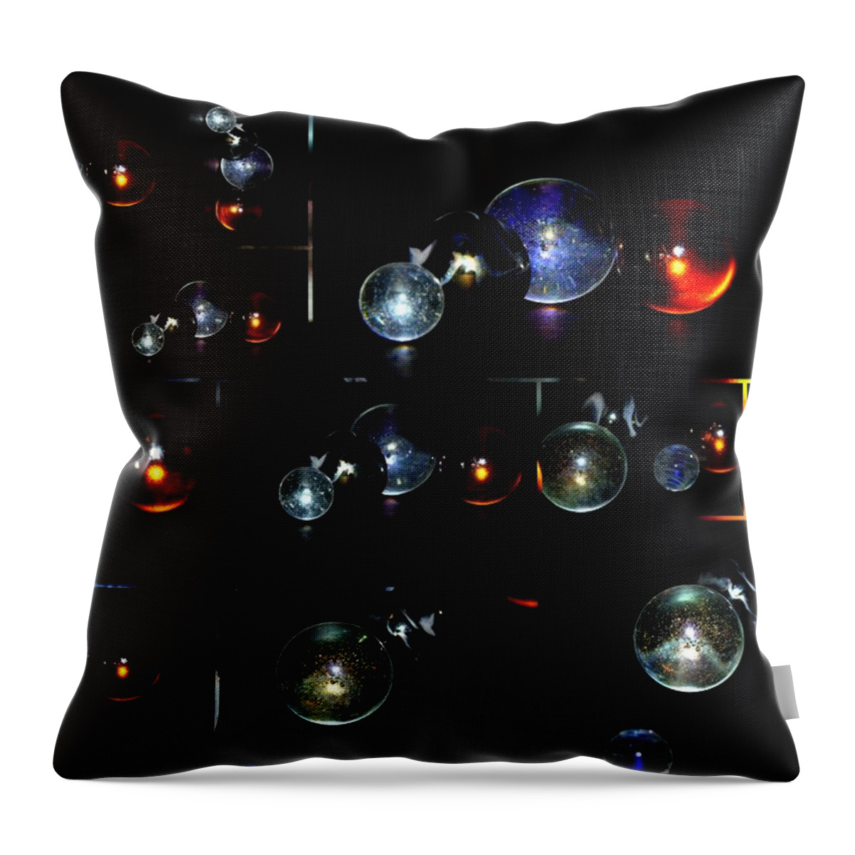Collage Throw Pillow featuring the photograph ...I have lost my marbles by Martina Fagan