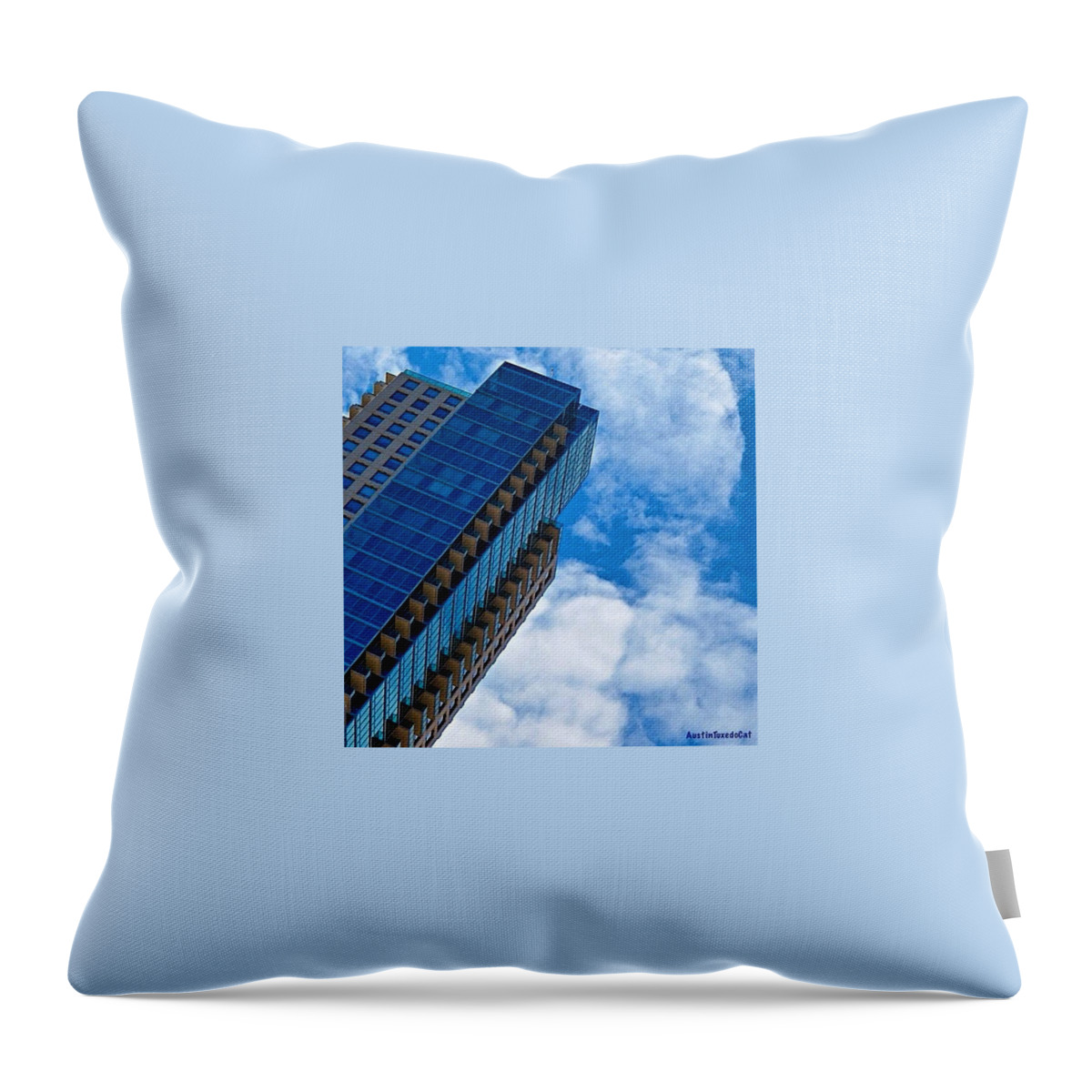 Ig_captures_city Throw Pillow featuring the photograph I Have The #tuesday #blues. #bluesky by Austin Tuxedo Cat