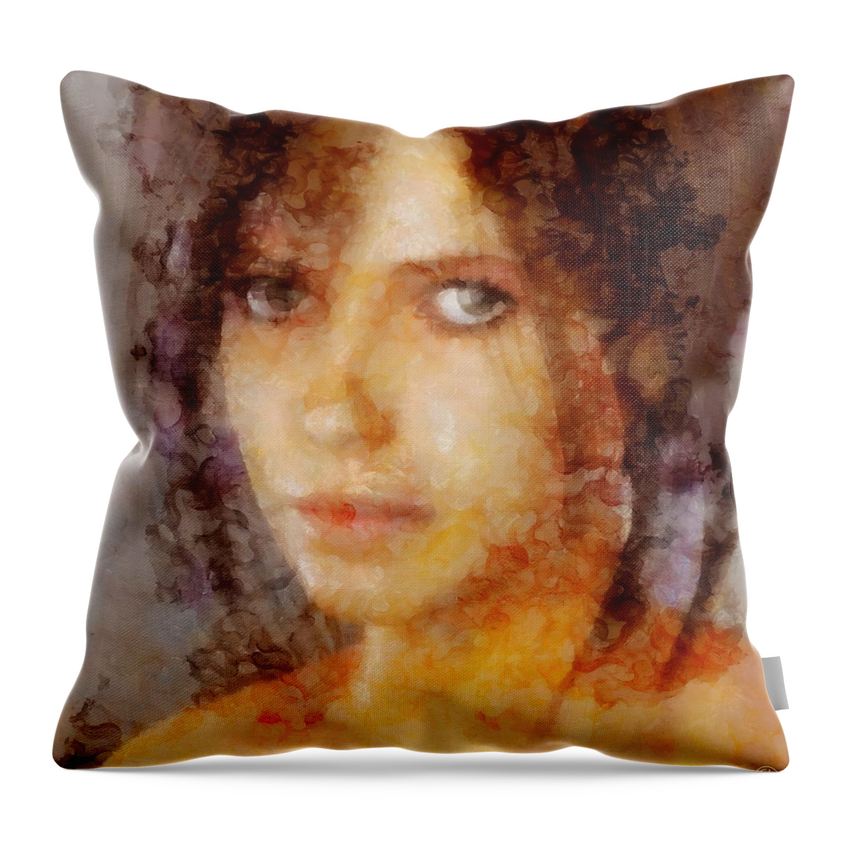 Woman Throw Pillow featuring the photograph I met her in a dream by Gun Legler