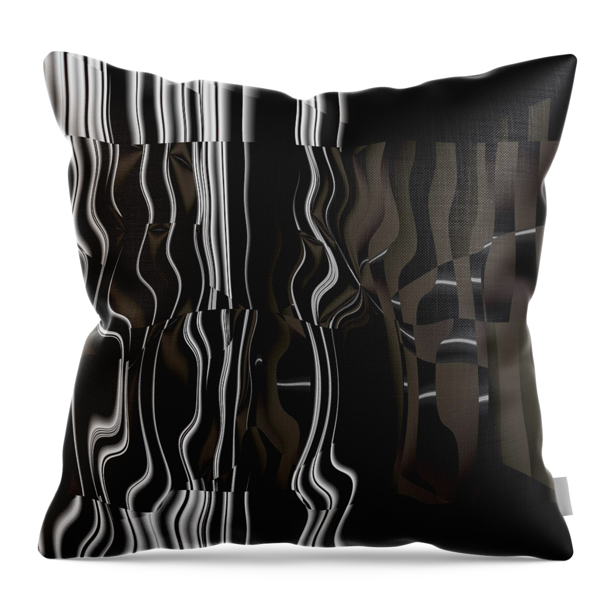 Vic Eberly Throw Pillow featuring the digital art I Miss Your Smile by Vic Eberly