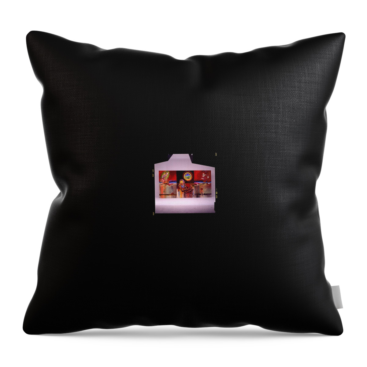 Spiderman Throw Pillow featuring the painting I Saw The Figure Five In Gold by Charles Stuart