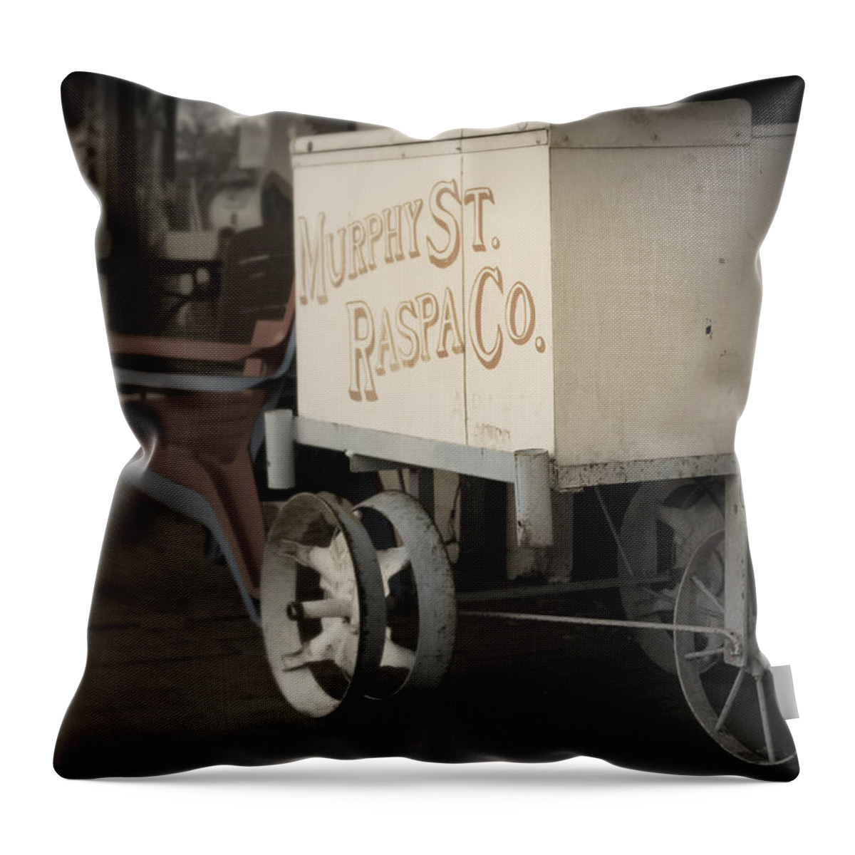 Ice Cream Throw Pillow featuring the photograph Ice Cream Cart by Paul Gibson