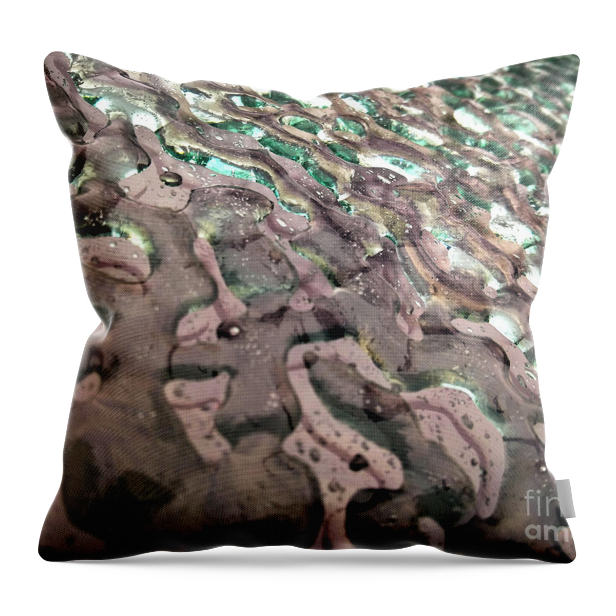 Winter Throw Pillow featuring the photograph Ice Glass Flow by Robert Knight