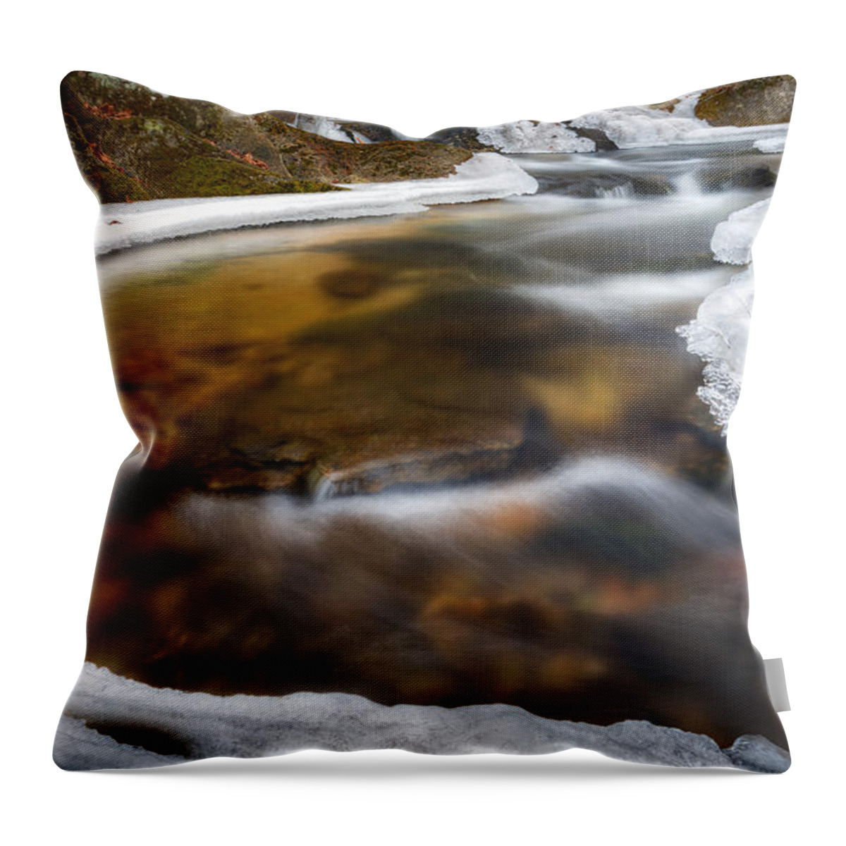 Ice Water Throw Pillow featuring the photograph Ice Water by Bill Wakeley