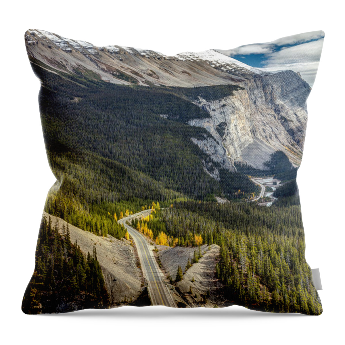 Travel Throw Pillow featuring the photograph Icefield Parkway Scenic Drive by Pierre Leclerc Photography