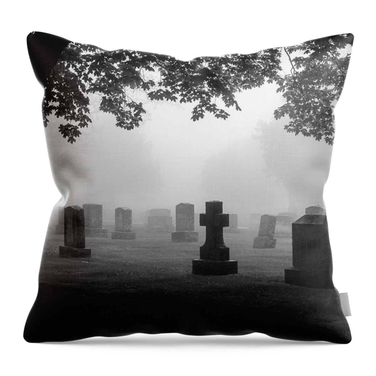 Cemetery Throw Pillow featuring the photograph If I Could Turn Back Time... by Mary Amerman