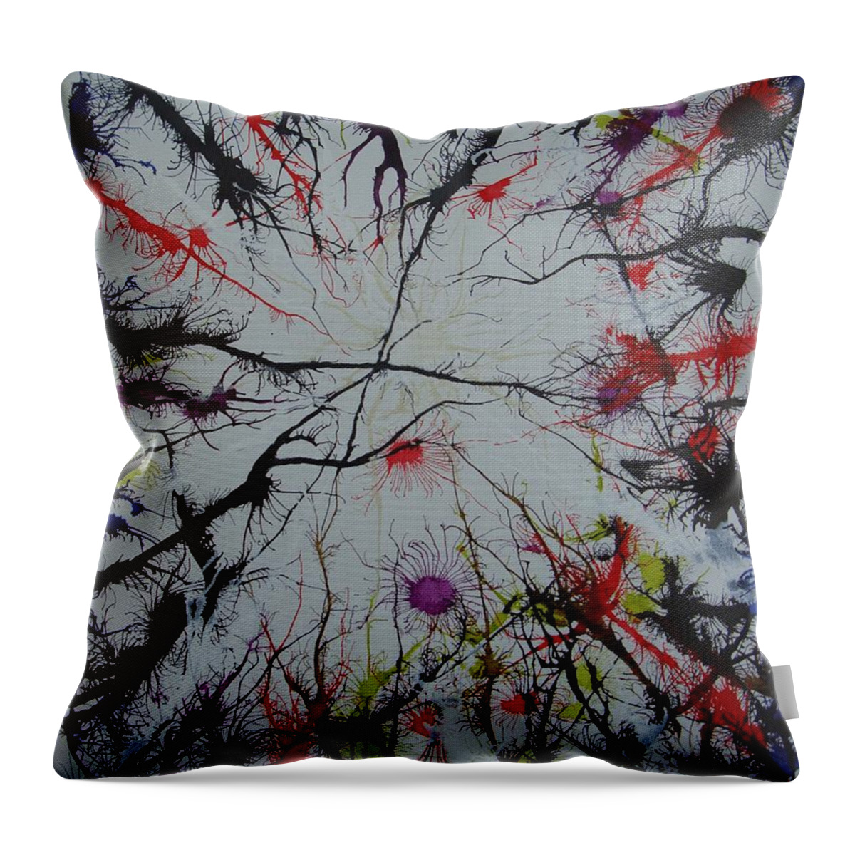 Abstract Throw Pillow featuring the painting If We Could Just Join Hands by Stuart Engel